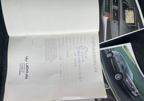 Lexus CT cena 52600 przebieg: 133000, rok produkcji 2013 z Olkusz małe 137